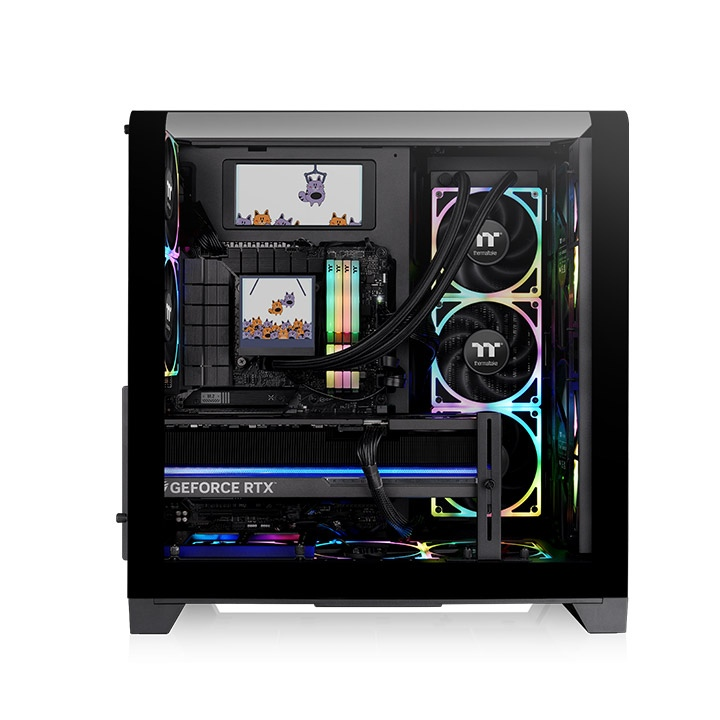 Das 6.0" LCD Panel Kit für den View 390 Air kann mithilfe der TT RGB Plus Software die Systemperformance überwachen oder individuell vom Nutzer eingerichtet werden.