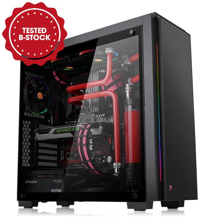Der Versa C23 TG B-Ware in der Farbe Black ist ein PC Gehaeuse mit integrierten RGB-LED-Streifen