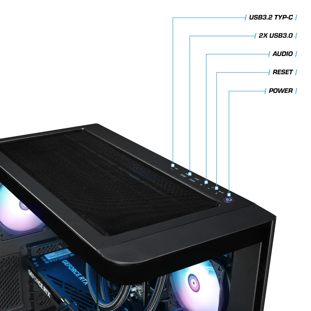 Der Black Dragon ist ein LCGS Gaming PC mit NVIDIA RTX 5070 und AMD Ryzen 7 7800X3D.
