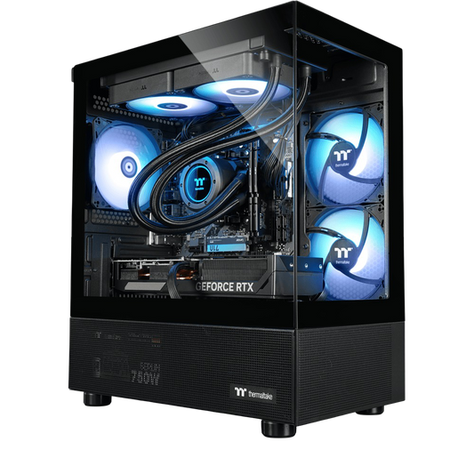 Der Blue Kobold Black ist ein LCGS Gaming PC mit NVIDIA GeForce RTX 5070 12GB und AMD Ryzen 5 7600X3D.