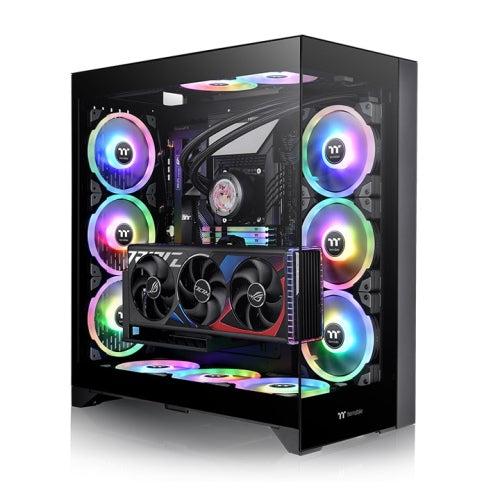 Der CTE E660 MX ist ein Midi Tower Gehaeuse in der Farbe Schwarz mit Drei-Wege-GPU-Installation und Support für Hidden-Connector-Motherboards.