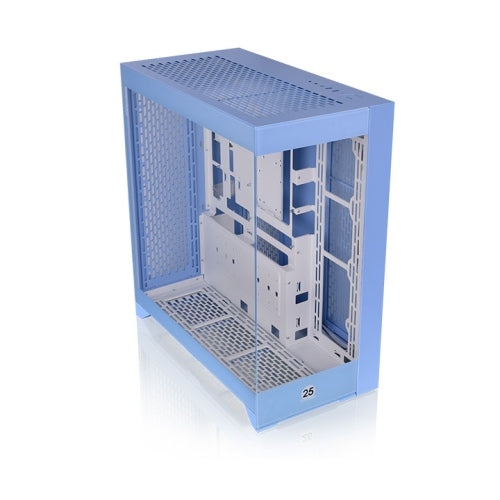 Der CTE E660 MX ist ein Midi Tower Gehaeuse in der Farbe Hydrangea Blue mit Drei-Wege-GPU-Installation und Support für Hidden-Connector-Motherboards.