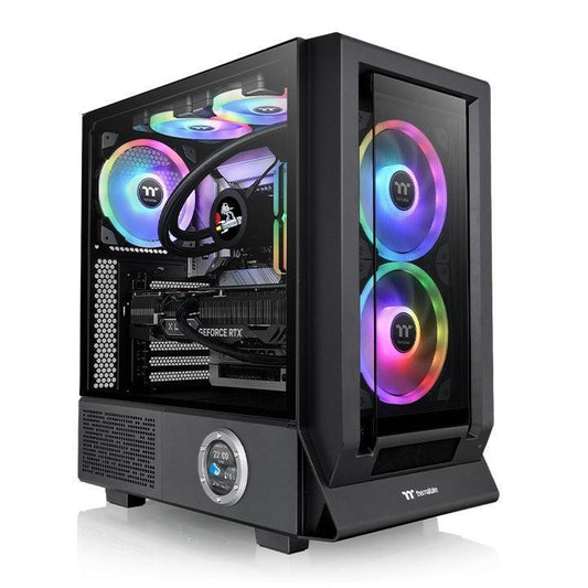 Ceres 350 MX Black -Das Ceres 350 MX-Midi Tower Glasfront in der Farbe Black ist ein Midi Gehaeuse von Thermaltake LCGS Shop.