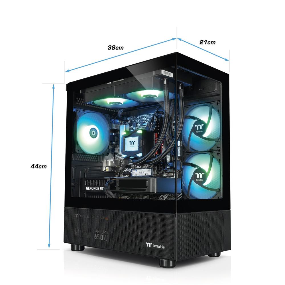 Der Dark Shadow 5060Ti PC in der Farbe Schwarz ist ein LCGS Gaming PC mit immenser Leistung. Ausgestattet mit bester Thermaltake-Technik dem View 170 TG ARGB Black Gehäuse, LA240-S Black AIO und Netzteil Berlin. Hardware: CPU AMD Ryzen 7 8700F, 32 GB DDR5 Ram, 1TB M.2 SSD.
