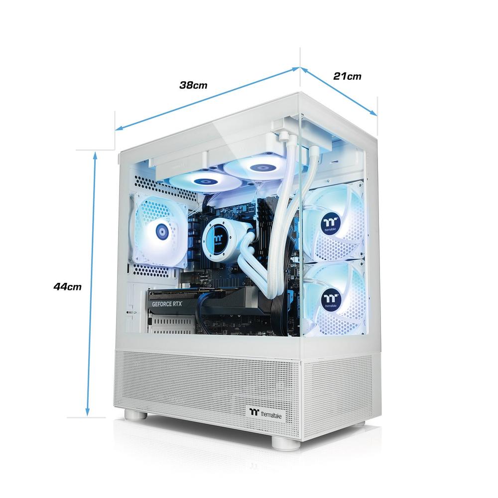 Der Frost Giant 5070 Snow White in der Farbe Schneeweiß ist ein LCGS Gaming PC mit immenser Leistung. Ausgestattet mit bester Thermaltake-Technik dem View 170 TG ARGB Snow White Gehäuse, TH240 V2 ARGB Snow White AIO und Netzteil Berlin. Hardware: CPU AMD Ryzen 7 7800X3D, 32 GB DDR5 Ram, 1TB M.2 SSD.