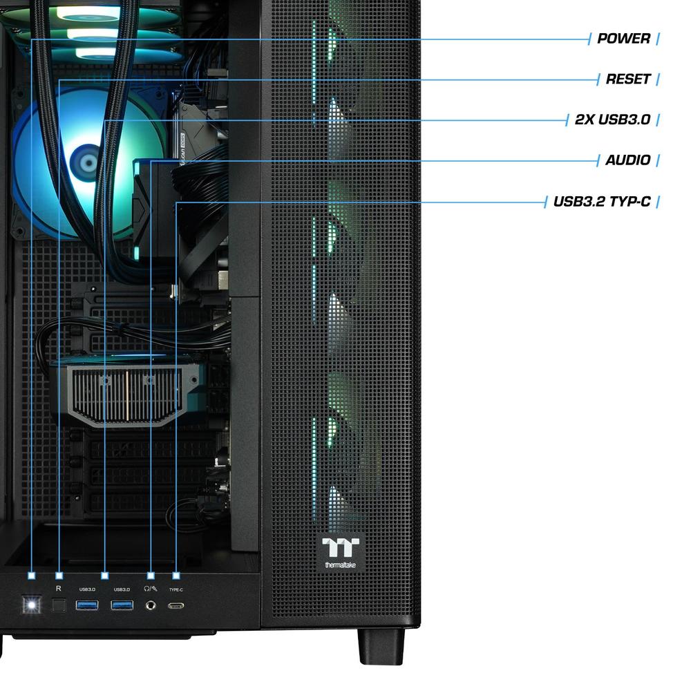 Der Purple Pixie RTX 5070TI in der Farbe Schwarz ist ein LCGS Gaming PC mit ordentlicher Leistung. Ausgestattet mit bester Thermaltake-Technik dem View 380 XL TG ARGB Black Gehäuse, LA360-S Black ARGB (mit Display) AIO und Netzteil ToughPower GT 850W, 80+ Gold. Hardware: CPU AMD Ryzen 7 7800X3D, 32 GB DDR5 Ram, 2TB M.2 SSD.