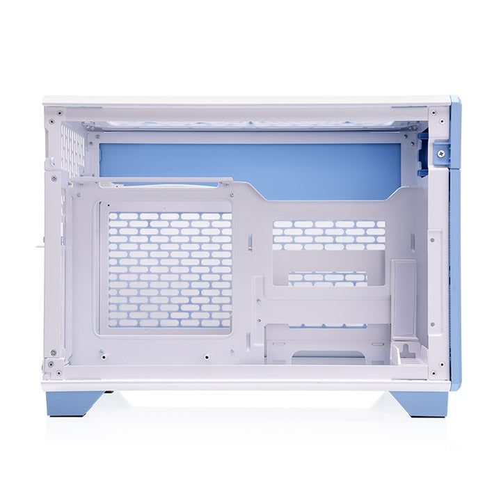Das TR100 ist ein kompaktes PC Mini-ITX-Gehäuse (Tower) in Hydrangea Blue