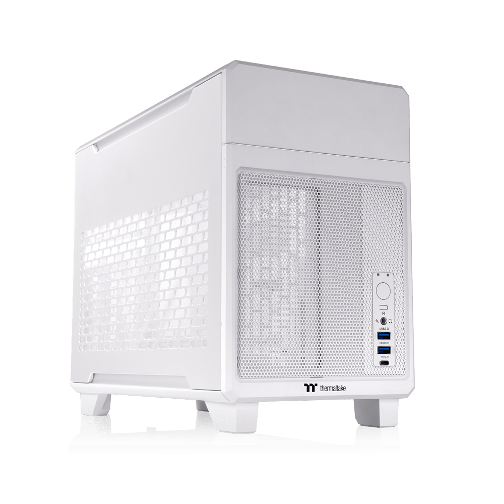 Das TR100 ist ein kompaktes PC Mini-ITX-Gehäuse(Tower) in Snow White