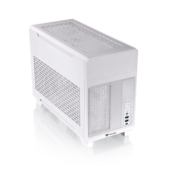 Das TR100 ist ein kompaktes PC Mini-ITX-Gehäuse (Tower) in Snow White.