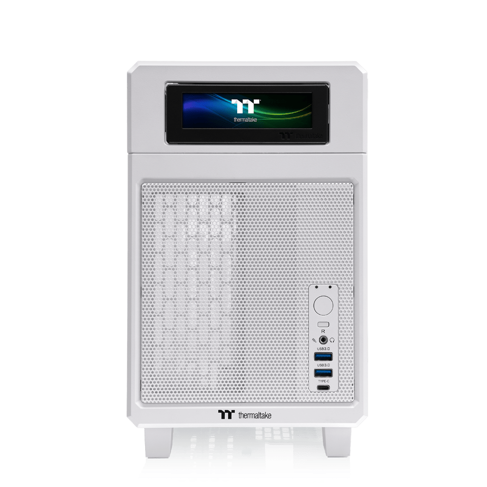 Das TR100 ist ein kompaktes PC Mini-ITX-Gehäuse (Tower) in Snow White.