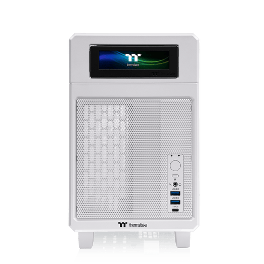 Das TR100 ist ein kompaktes PC Mini-ITX-Gehäuse (Tower) in Snow White.