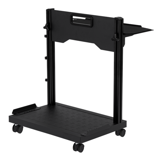 Der TTG Freestanding PC Gear Stand in Schwarz verleiht ihrem PC Mobilität und überzeugt durch Rutschfestigkeit und Robustheit.