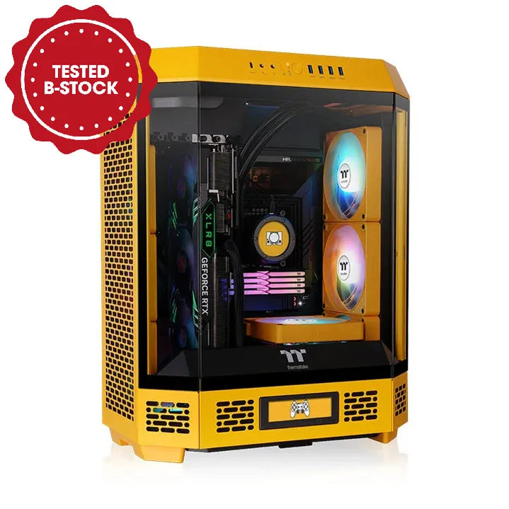 The Tower 600 ist ein Midi ATX PC-Gehaeuse mit vertikales Desgin und optionalen LCD Screen Kit in der Farbe Bumblebee.