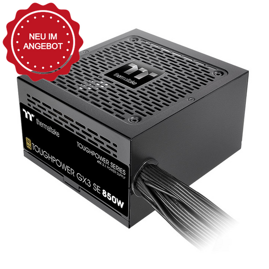 Das Thermaltake Toughpower GX3 SE 850W ist ein ATX-3.1-Netzteil in Schwarz mit 80 PLUS Gold Effizienz.