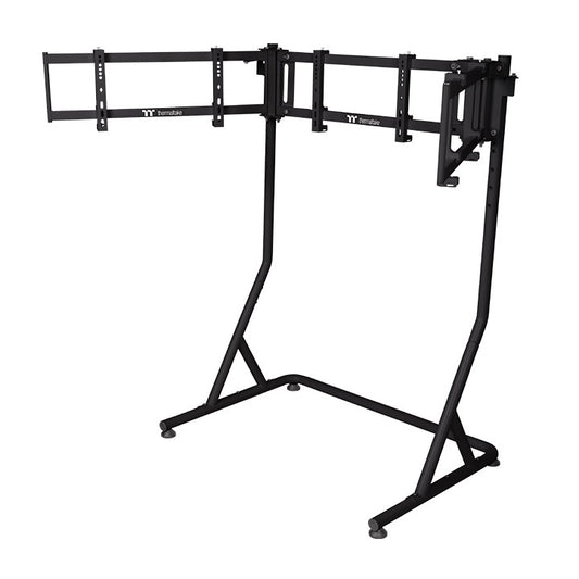 Der Triple Racing Monitor Stand Pro in der Farbe Black unterstützt 32"(Curved) oder 34"(Flat) Displays ergibt mit dem GR300/GR500 das perfekte SimRacing-Setup für alle Rennfahrer.