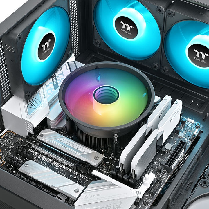 Der UX150 ARGB ist ein günstiger CPU-Kühler mit leisem 130-mm-High-Airflow-Lüfter