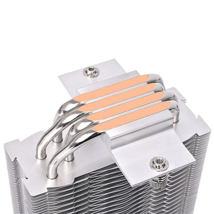 UX400 ARGB Lighting ist ein günstiger CPU-Kuehler in der Farbe Black mit leisem 120-mm-High-Airflow-Luefter.