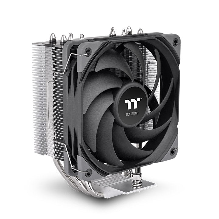Der UX400 ist ein günstiger CPU-Kuehler in der Farbe Black mit leisem 120-mm-High-Airflow-Luefter.