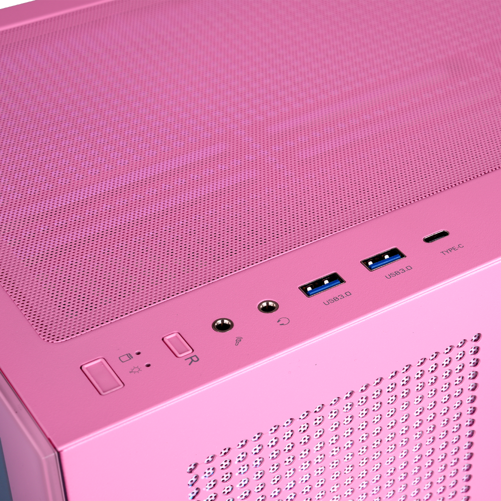 Das View 270 Plus TG ARGB ist ein PC Gehaeuse (Midi Tower) in der Farbe Bubble Pink.