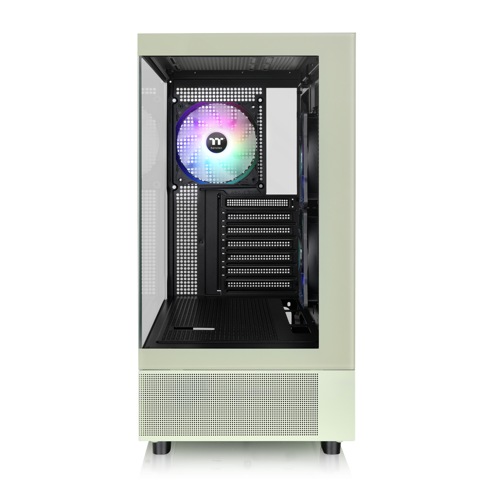 Das View 270 Plus TG ARGB ist ein PC Gehaeuse (Midi Tower) in der Farbe Match Green.