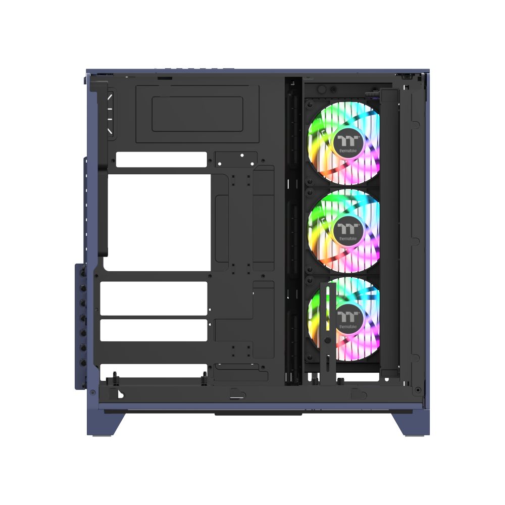 Das View 390 Air ist ein Midi ATX PC-Gehaeuse mit gebogenen TG-Panel, Hidden_Connector und hervorrangender Luftkühlung durch CT120 Fans und Mesh-Frontpanel in der Farbe Future Dusk (Violett).