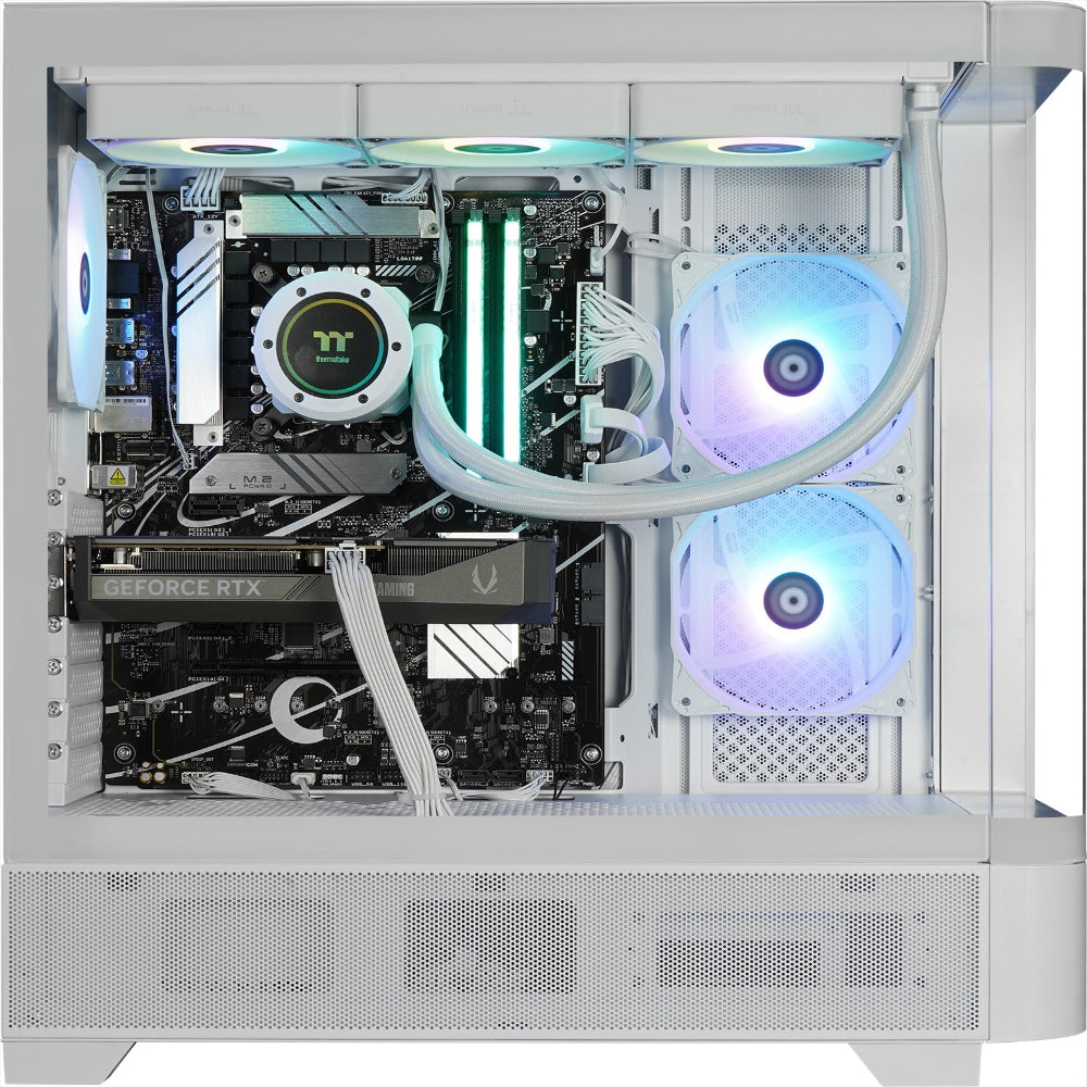 Der White Unicorn ist ein LCGS Gaming PC mit NVIDIA RTX 5070 Ti und Intel Core i7 14700KF.