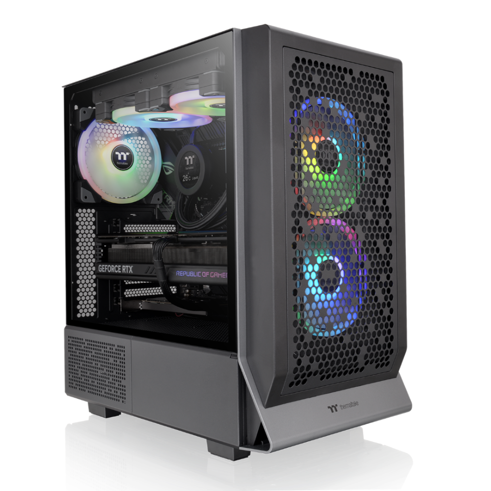 Gaming PC Konfigurator (Pro Gaming Line, M-ATX) -Das Ceres 350 MX-Midi Tower Mesh in der Farbe Black ist ein Midi Gehaeuse von Thermaltake LCGS Shop.