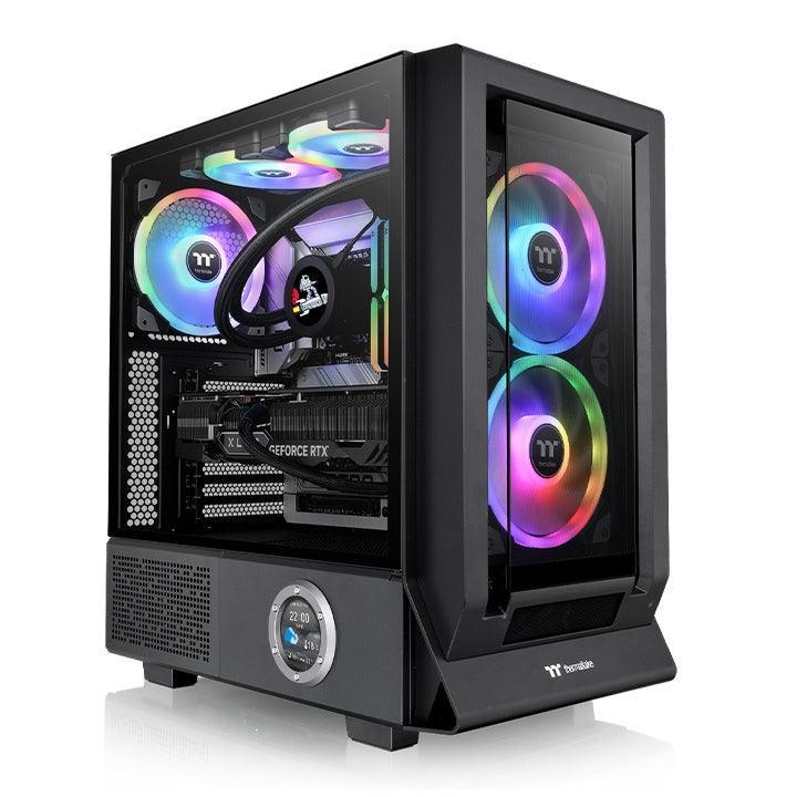 Ceres 350 MX Black -Das Ceres 350 MX-Midi Tower Glasfront in der Farbe Black ist ein Midi Gehaeuse von Thermaltake LCGS Shop.