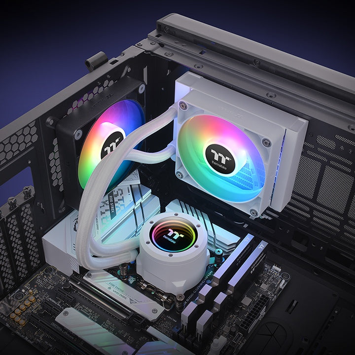 TH120 ARGB V2 Snow CPU AIO Liquid Cooler - Thermaltake Toughstore