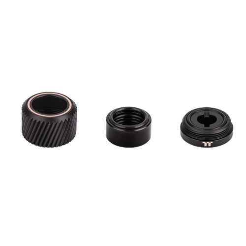 Pacific SF Hard Tube 16mm OD Compression Matte Black DIY LCS Fittings - Thermaltake LCGS