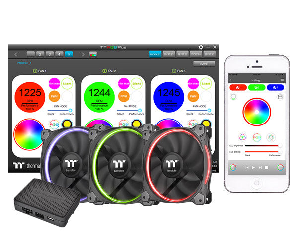 Riing 14 RGB Radiator Fan TT Premium Edition (3-Fan Pack) - Thermaltake LCGS