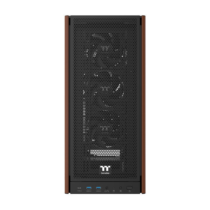 Das S370 WS E-ATX Midi PC-Gehäuse in der Farbe Schwarz überzeugt durch seine Kühlleistung (vorinstallierten CT120-PWM-Lüfter) und edeles Design mit Holzakzenten.