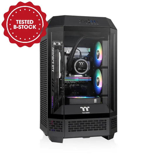 der thermaltake tower 250 ist ein Mini ITX Gehaeuse in der Farbe Black als B-Ware
