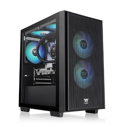 Das H16 TG ARGB Black ist ein Micro-ATX Tower Chassis mit Mesh-Frontblende