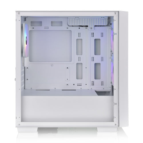 Das H16 TG ARGB Snow White ist ein Micro-ATX Tower Chassis mit Mesh-Frontblende