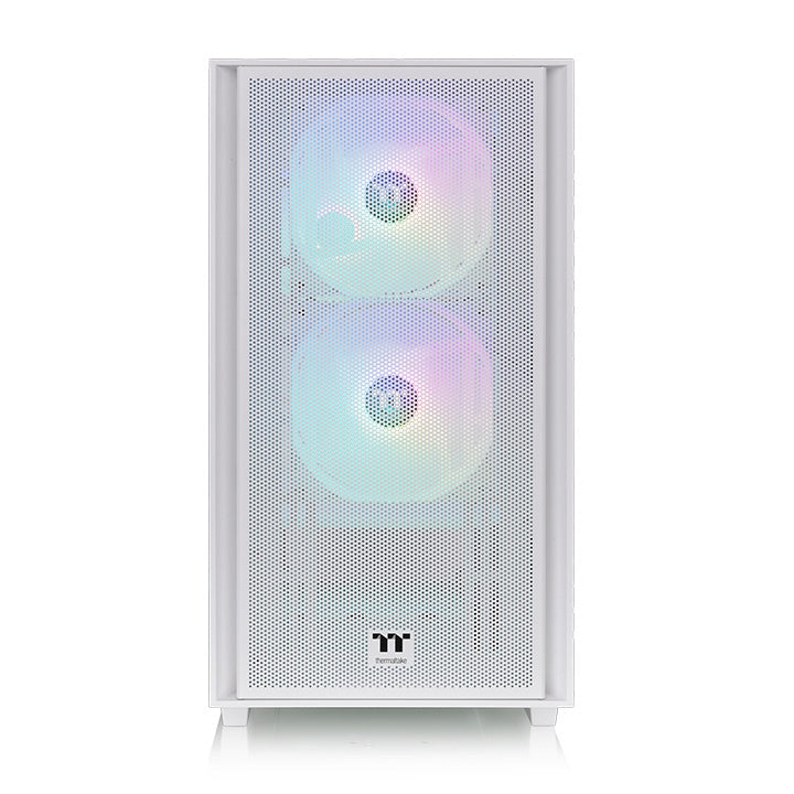 Das H16 TG ARGB Snow White ist ein Micro-ATX Tower Chassis mit Mesh-Frontblende