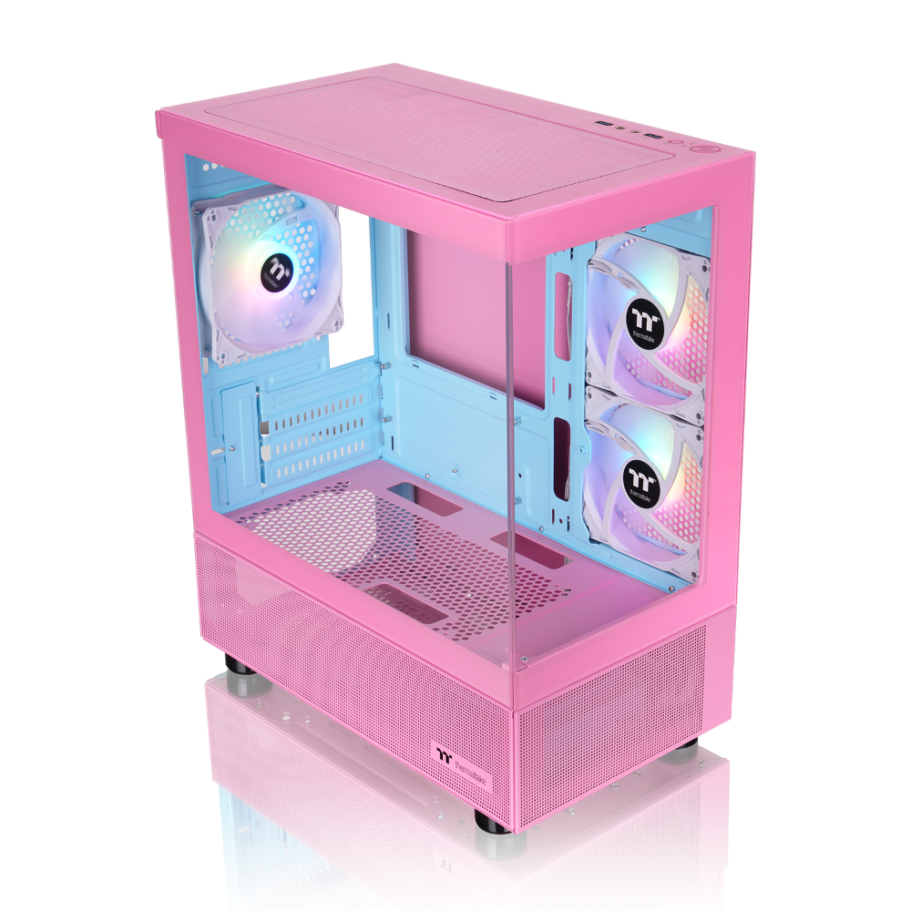 Das View 170 TG ARGB Bubble Pink ist Micro-ATX-Gehäuse mit eleganten Glaspaneelen