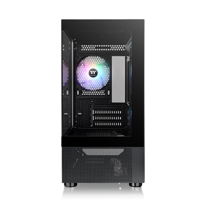 Das View 170 TG ARGB Black ist Micro-ATX-Gehäuse mit eleganten Glaspaneelen