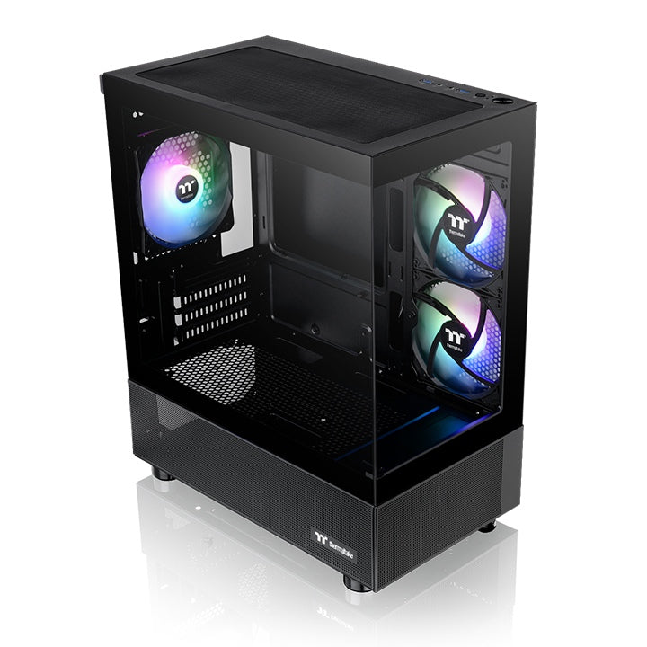 Das View 170 TG ARGB Black ist Micro-ATX-Gehäuse mit eleganten Glaspaneelen