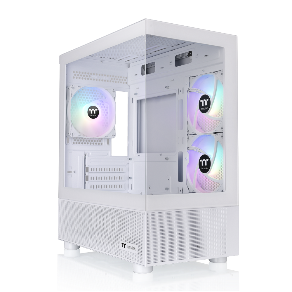 Das View 170 TG ARGB Snow White ist Micro-ATX-Gehäuse mit eleganten Glaspaneelen