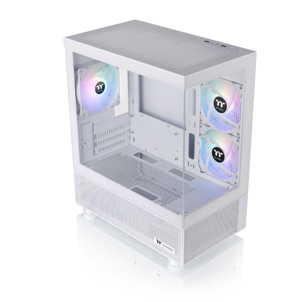 Das View 170 TG ARGB Snow White ist Micro-ATX-Gehäuse mit eleganten Glaspaneelen