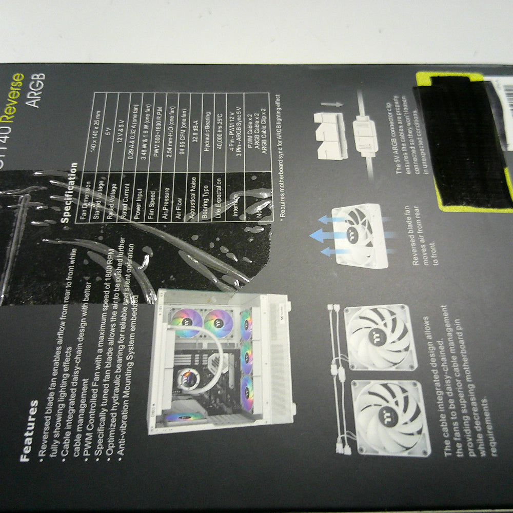 ***B-Ware***CT140 Reverse ARGB Lüfter Snow White (2-Fan Pack)#2