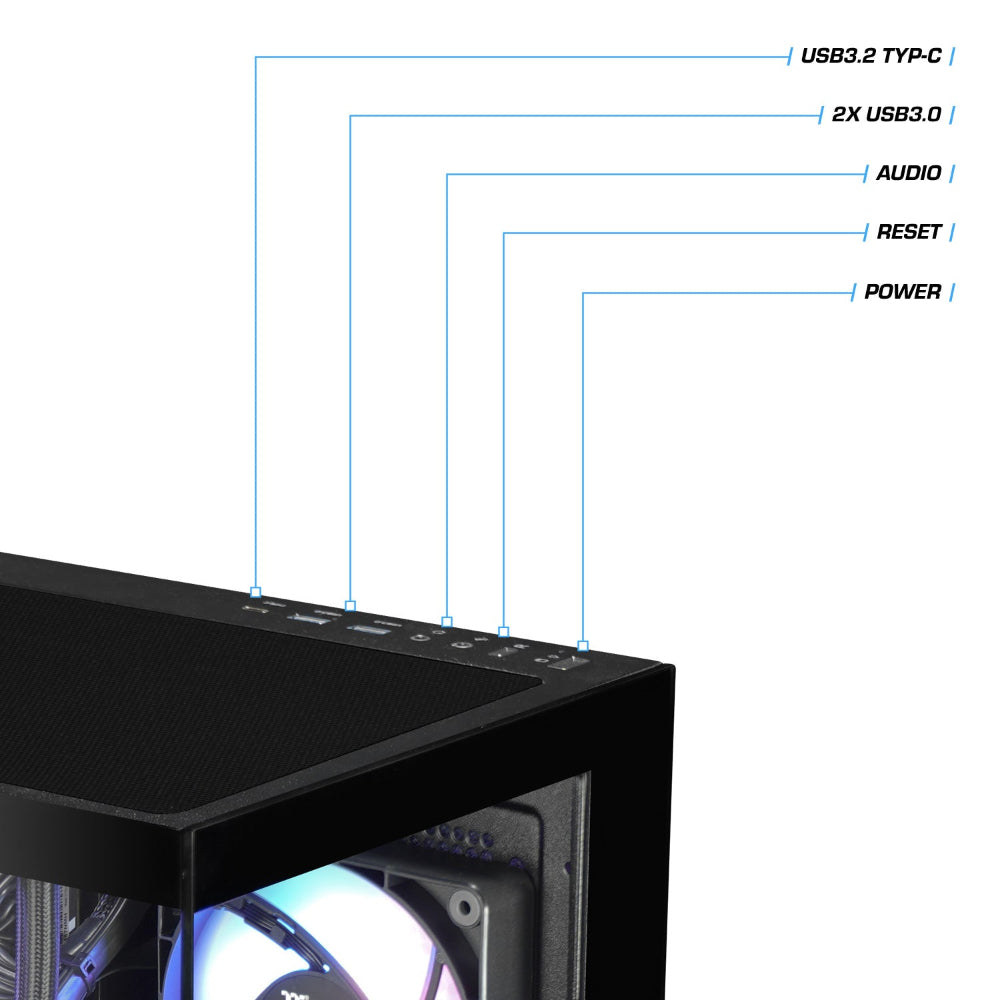 Der Blue Goblin ist ein LCGS Gaming PC mit NVIDIA RTX 5060 und  AMD Ryzen 7 5700X.