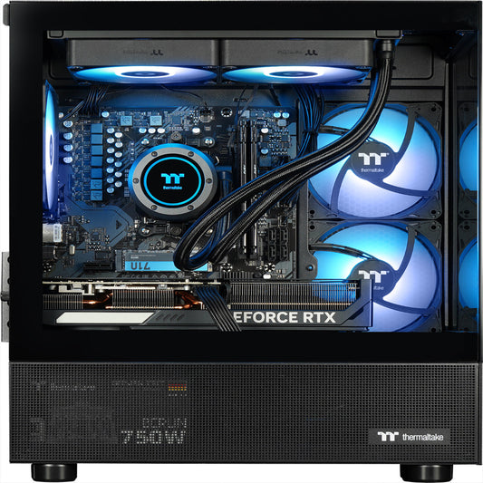 Der Blue Kobold Black ist ein LCGS Gaming PC mit  NVIDIA GeForce RTX 5070 12GB und AMD Ryzen 5 7600X3D. 
