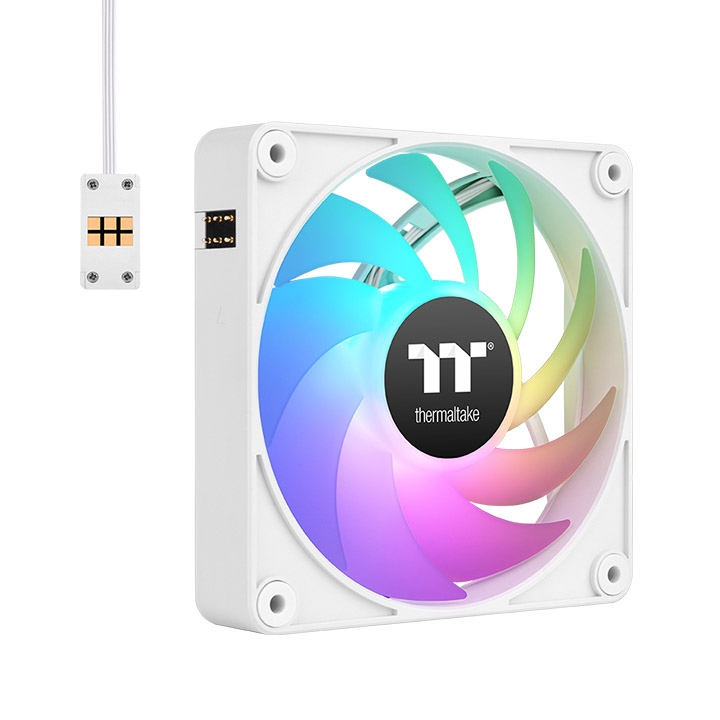 Der CT 140 EX ARGB in der Farbe Snow White ist ein PC Gehäuselüfter (3 Fan Pack)