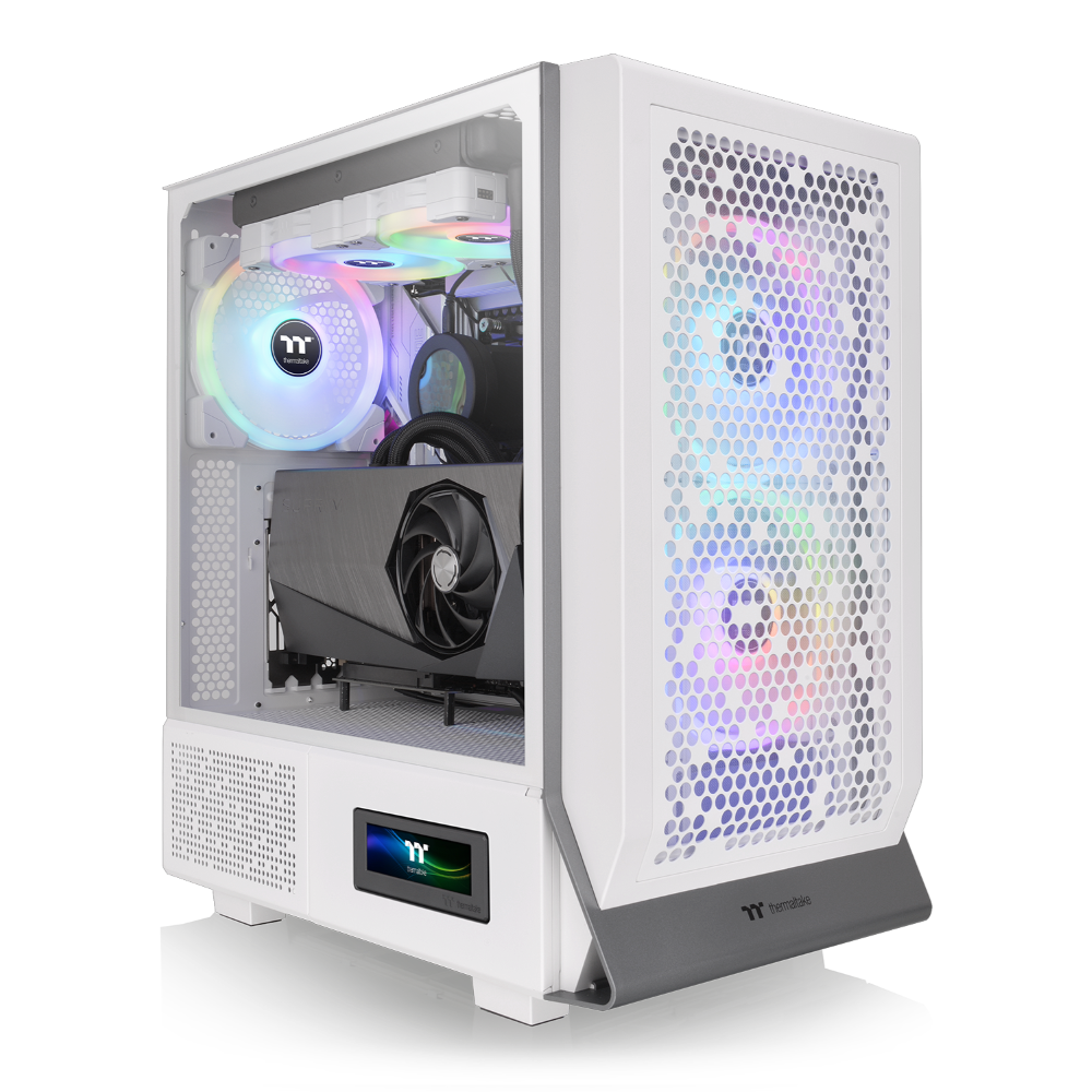 Der Ceres 300 TG ARGB Snow White ist ein ATX Midi PC Gehäuse mit Mesh-Front und 2x vorinstallierten 140 mm ARGB Lüfter die per Motherboard-Synchronisationssoftware gesteuert werden können.