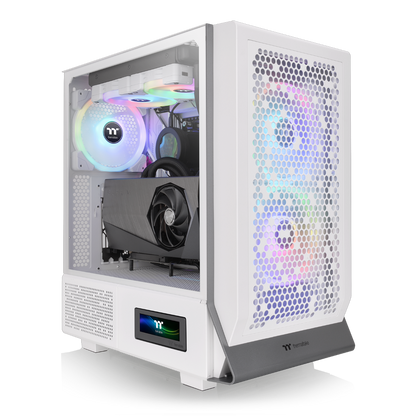 Der Ceres 300 TG ARGB Snow White ist ein ATX Midi PC Gehäuse mit Mesh-Front und 2x vorinstallierten 140 mm ARGB Lüfter die per Motherboard-Synchronisationssoftware gesteuert werden können.