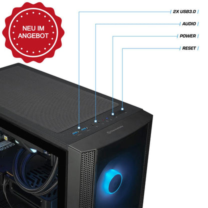 Der Dark Wizard ist ein LCGS Gaming PC mit NVIDIA RTX 5060 und Intel Core i5 14400F.