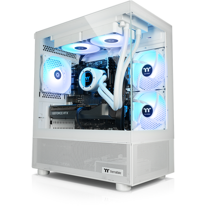 Der Frost Giant 5070 Snow White in der Farbe Schneeweiß ist ein LCGS Gaming PC mit immenser Leistung. Ausgestattet mit bester Thermaltake-Technik dem View 170 TG ARGB Snow White Gehäuse, TH240 V2 ARGB Snow White AIO und Netzteil Berlin. Hardware: CPU AMD Ryzen 7 7800X3D, 32 GB DDR5 Ram, 1TB M.2 SSD.