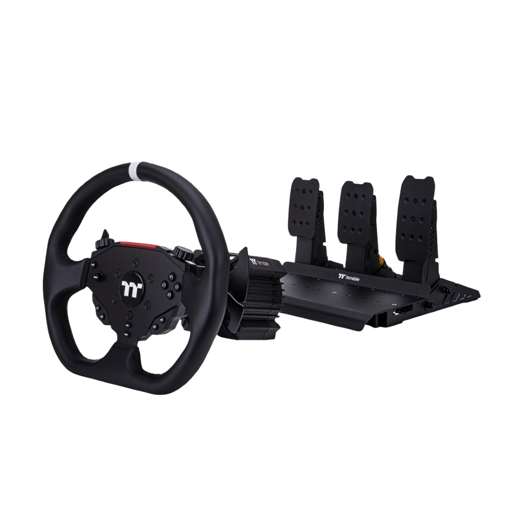 Das Thermaltaltake G6 Direct Drive Racing Wheel with pendals ist für anspruchvolle SimRacing Gamer.